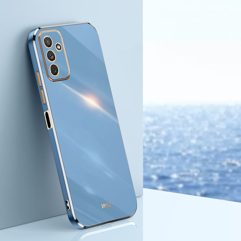 XINLI pro Samsung Galaxy M23 5G F23 5G Galvanické pokovování Golden Edge Antikolizní TPU ochranný kryt Pouzdro na telefon XINLI pro Samsung Galaxy M23 5G F23 5G Galvanické pokovování Golden Edge Antikolizní TPU ochranný kryt Pouzdro na telefon